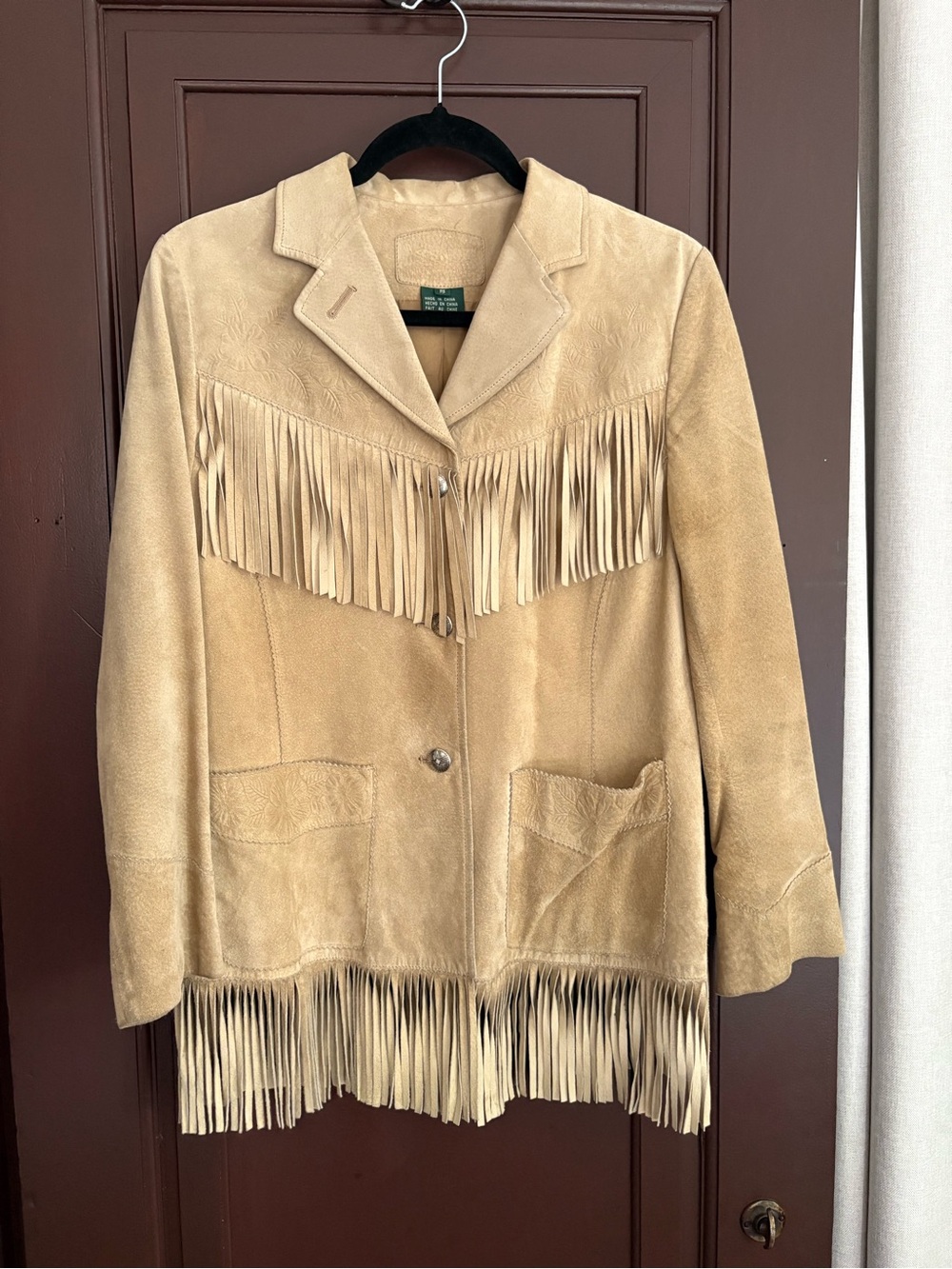Ralph Lauren Dry Goods suede fringe western leather jacket concho women’s S - Picture 3 of 16